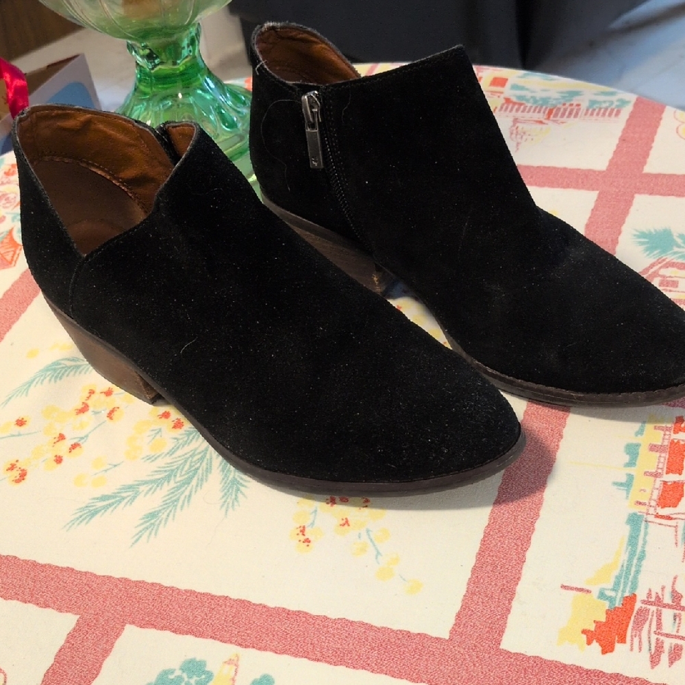 Lucky Brand Black Suede Women's Booties NM 9